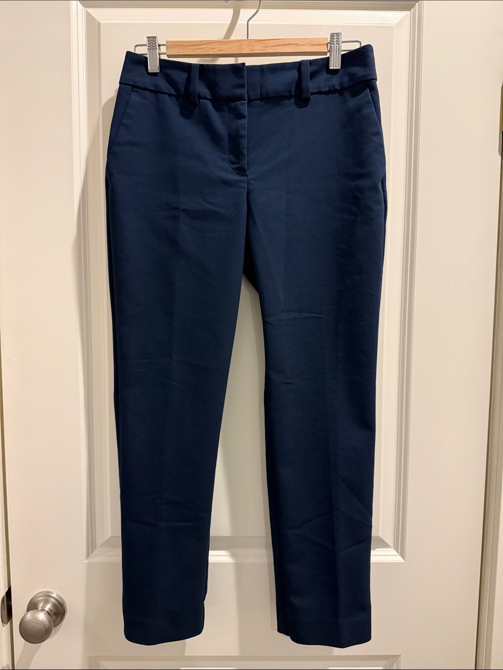 Ann Taylor Factory Navy Blue Straight-Leg Pants